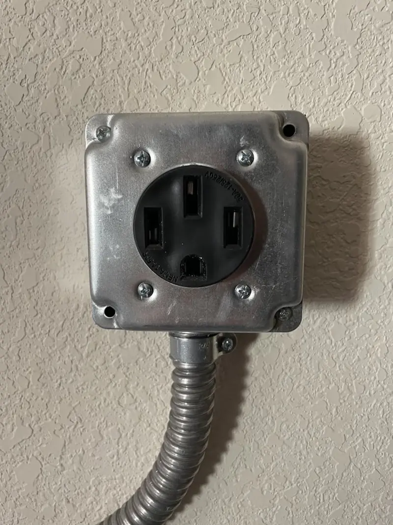 NEMA 14-50 outlet installed for Smart Home Electrical in Trophy Club